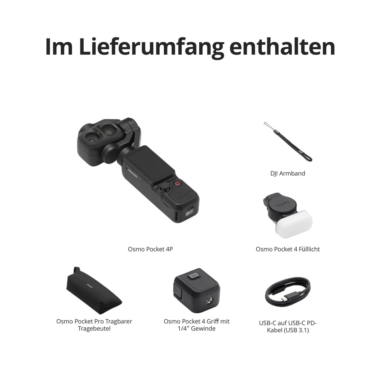 DJI Osmo Pocket 4P Standard Combo, 4K Vlog Camera with Dual Lens - 6937224148321