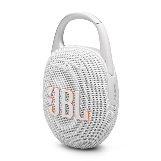 JBL Clip 5 - Gray - Portable Bluetooth speaker box with JBL Pro Sound, deep bass and playtime boost function - Waterproof and dustproof - 12 hour runtime - JB.JBLCLIP5WHT