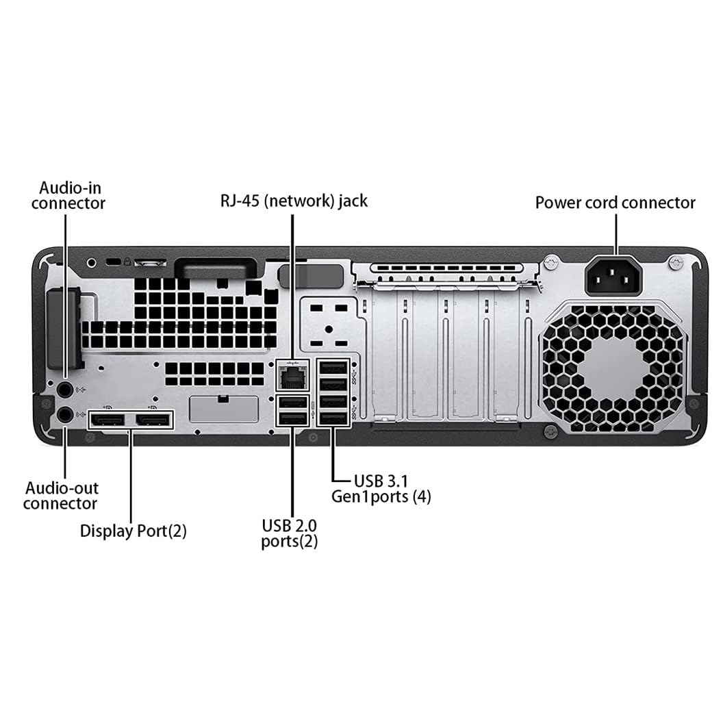 HP EliteDesk 800 G3 SFF Desktop Computer PC, Intel Core i5-7500, 8GB RAM, 256GB SSD, WiFi, Bluetooth, US QWERTY Keyboard, Windows 11 Pro (Refurbished)