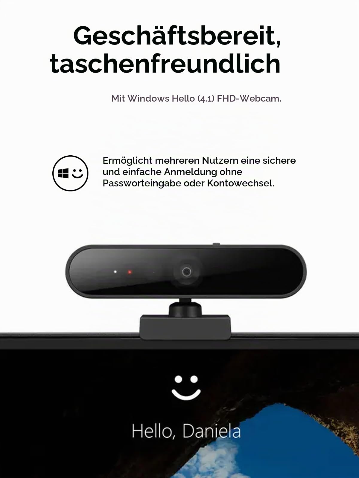 Lenovo Performance FHD Webcam - Webcam - înclinare/rotire - 4XC1D66055