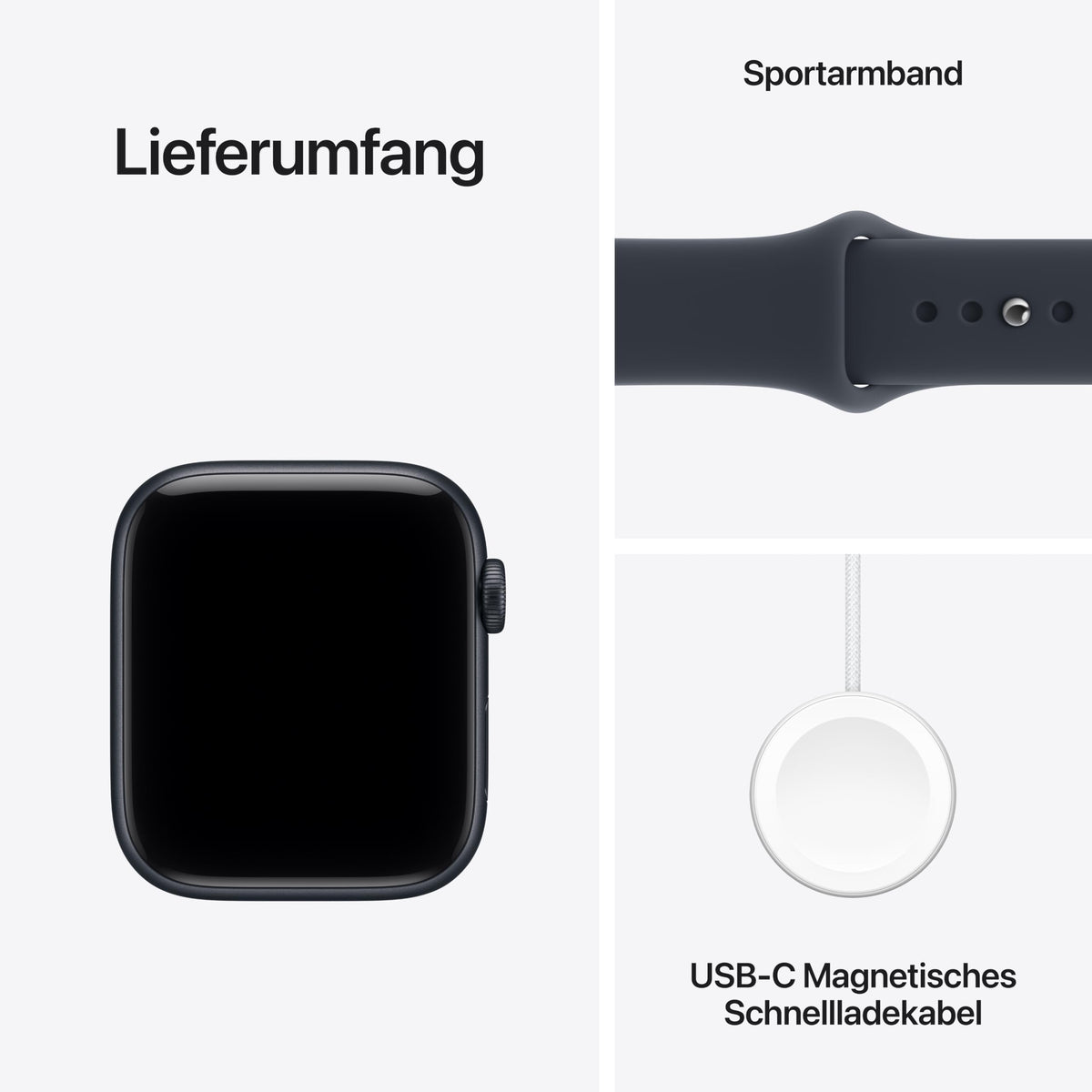 Apple Watch SE 3 GPS, 44 mm Aluminium Case Midnight - MJL94ZR/A