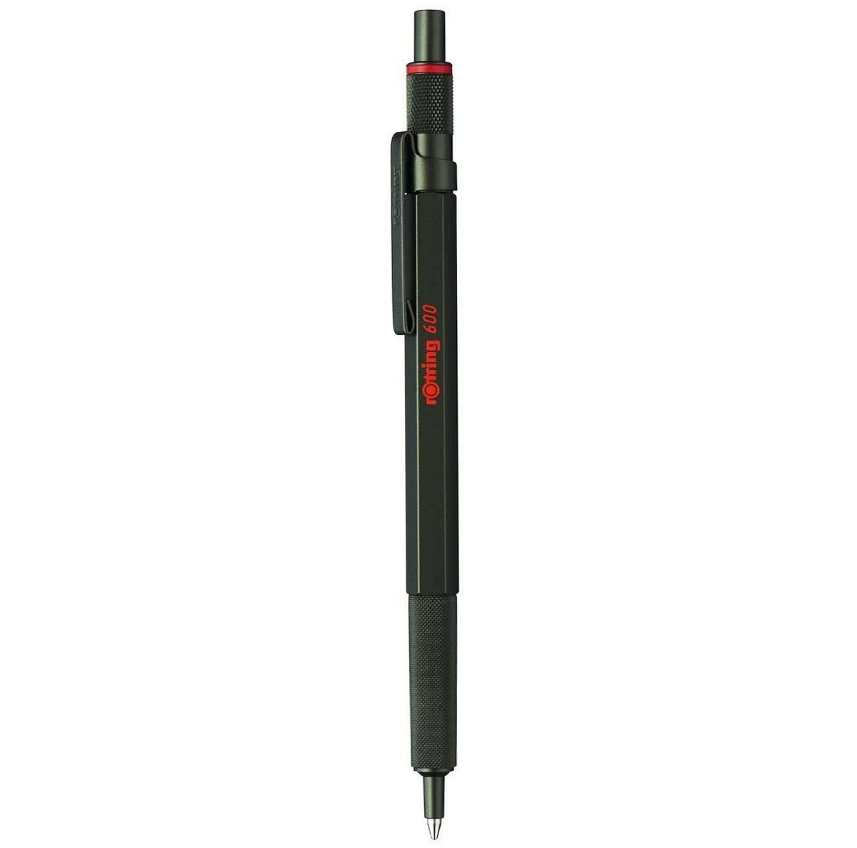 rOtring 600 Ballpoint Pen | Medium Tip | Black Ink | Green Barrel | Refillable - 2114263