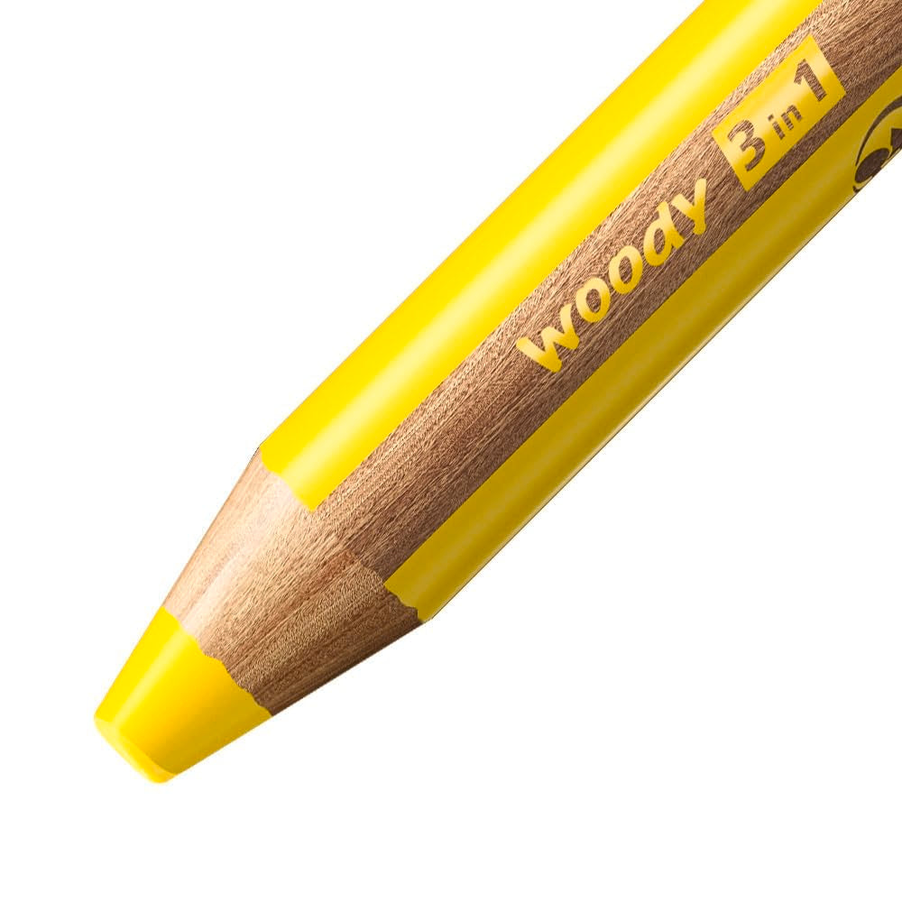 STABILO - colored pencil, watercolor & wax crayon - woody 3 in 1 - 880/15-01
