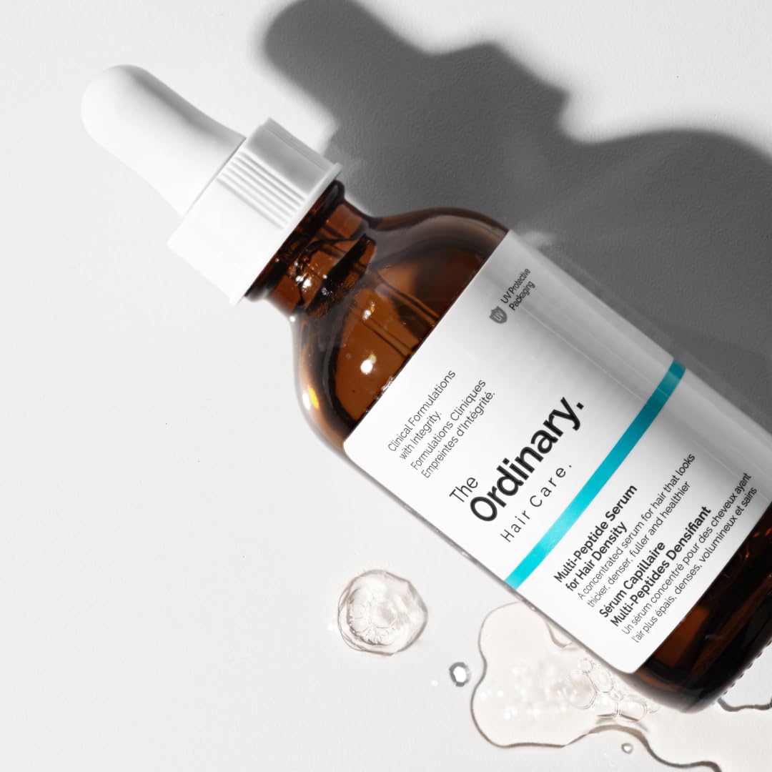 The Ordinary Multi-Peptide Serum for Hair Density, multi-peptide serum for thicker hair, peptide-containing formula for thicker, fuller-looking hair, 60ml - 769915194647