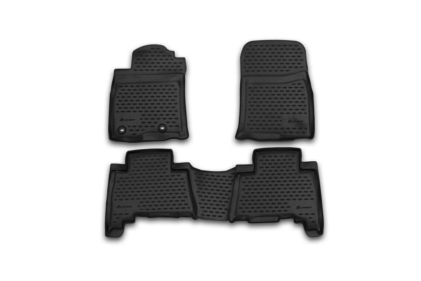 Element 3D rubber floor mats suitable for Toyota Land Cruiser 150 | 2013-2015/2015 - Today | 5 seats | 100% custom-fit all-weather floor mats made of TPE, high edge, waterproof, non-slip, odorless - EXP.NLC.48.74.210k