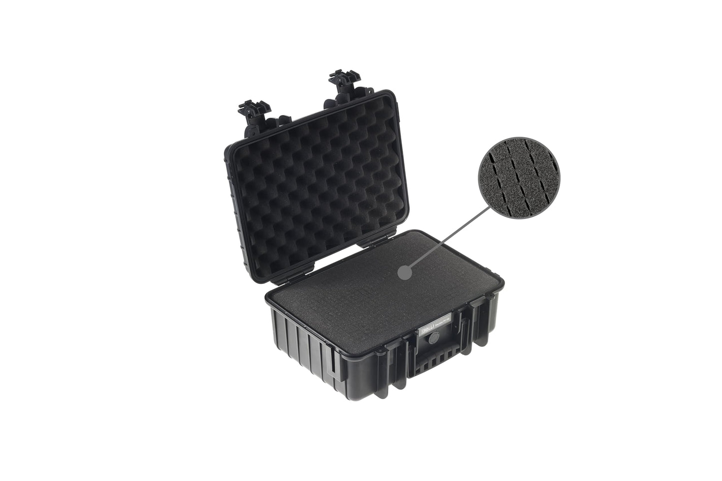 B&W International multi-purpose case Outdoor 4000 (PP.166) black - with cube foam - waterproof (IP67), dustproof, impact-resistant, extremely robust - 4000/B/SI