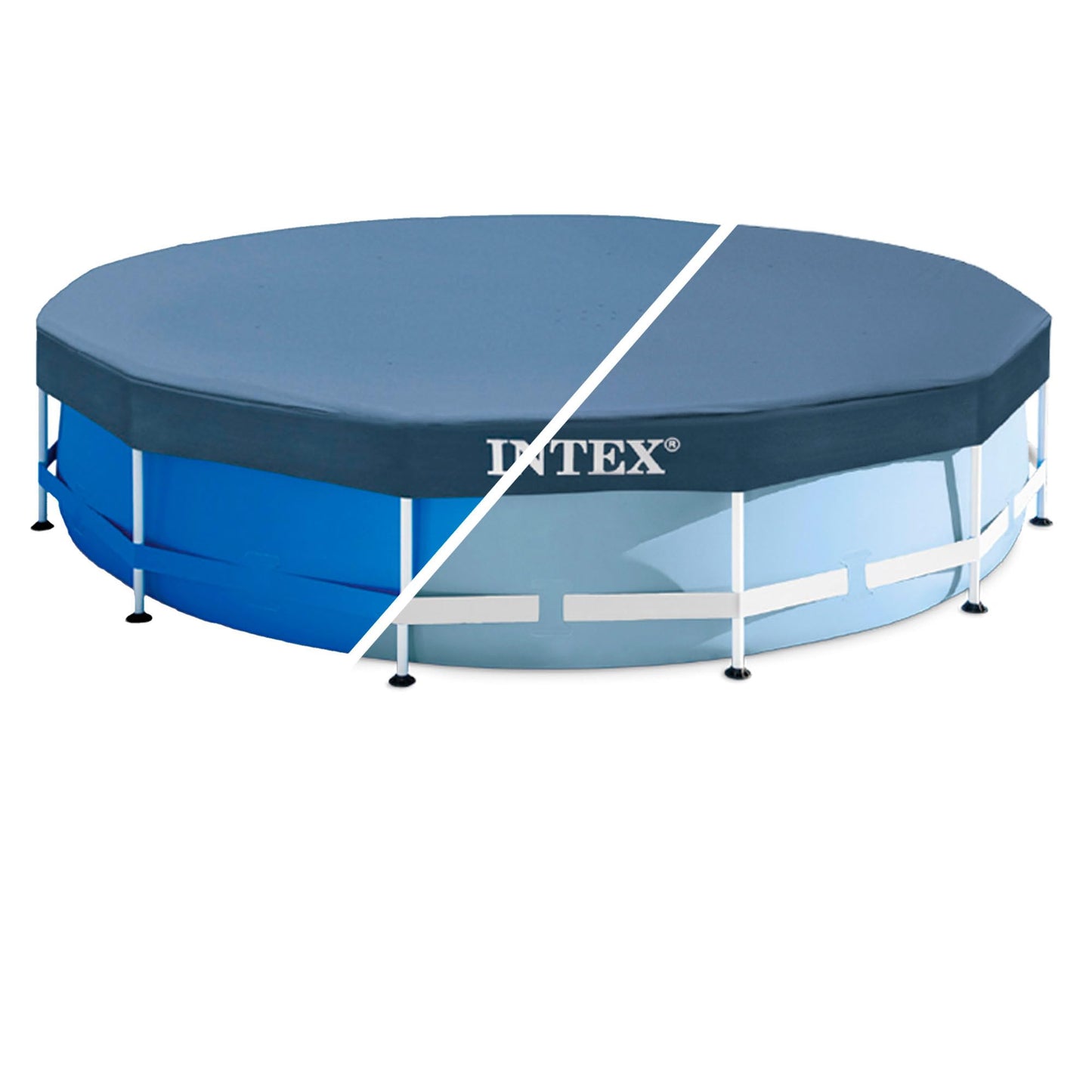 INTEX pool cover round diameter 366 cm for Prism Frame pools, winter tarpaulin summer tarpaulin (28031)
