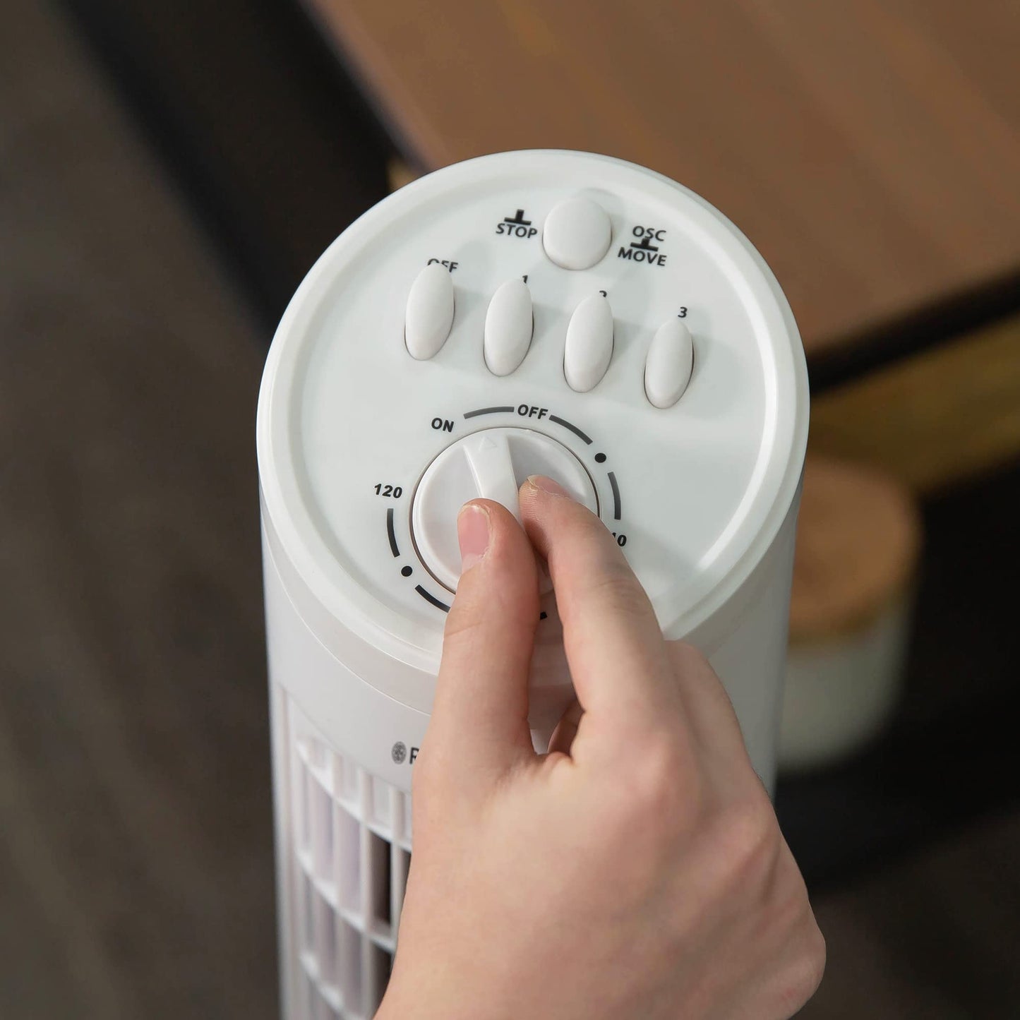 Russell Hobbs RHTF2921 Tower Fan, Lightweight, 74cm, 3 Speeds, 75° Swivel Angle, Powerful Airflow, Quiet Operation, Timer Function, Ideal for Home or Office, White - RHTF2921-EUAZ