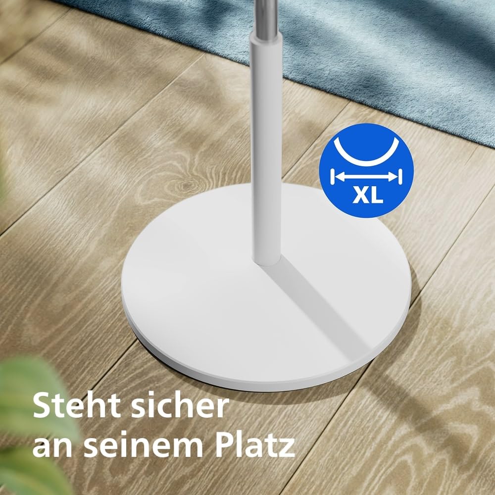 Philips Stand Fan Series 1000 - Powerful & Quiet, 38 dB, Height Adjustable, Tiltable, Oscillation, Timer, White (CX1220/00)
