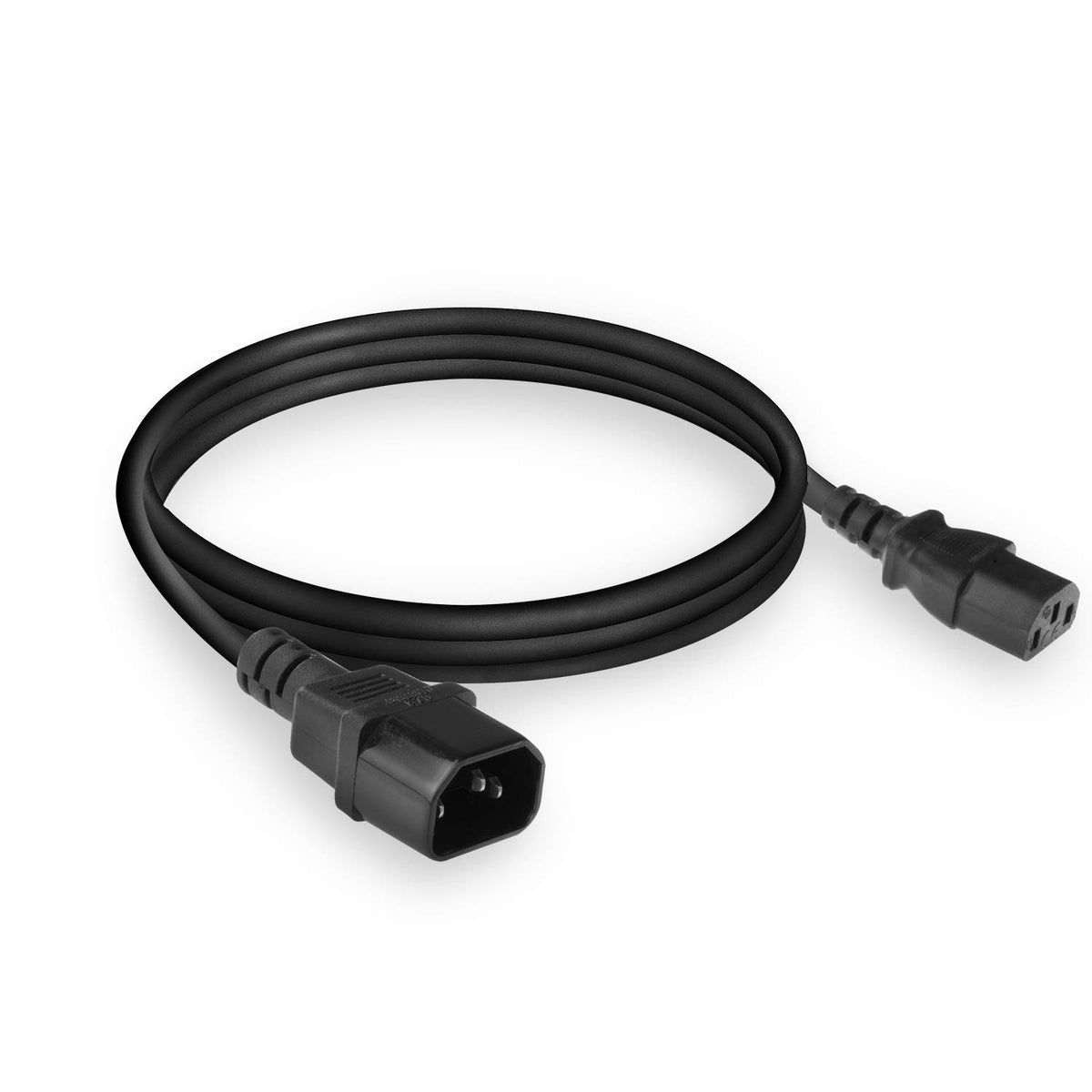 ACT Kaltgerätekabel 3m, C13 la C14 Kaltgerätekabel extensie, conector IEC la priză 3 pini - AK5031 Negru (pachet cu 2)