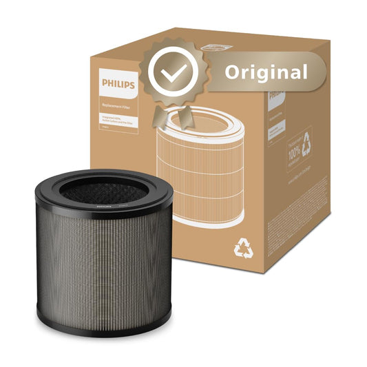 Philips Original Replacement Filter for Air Purifier 800 & 900 Series AC0950, AC0951, AC0830, AC0850, HEPA NanoProtect + Activated Carbon, 12 Month Life, Black/White (FY0910/30)