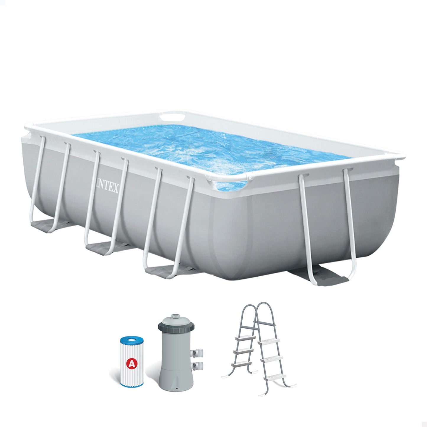 Intex 3M X 1.75M X 0.8M Prism Frame Rectangular Pool Set - 26784NP