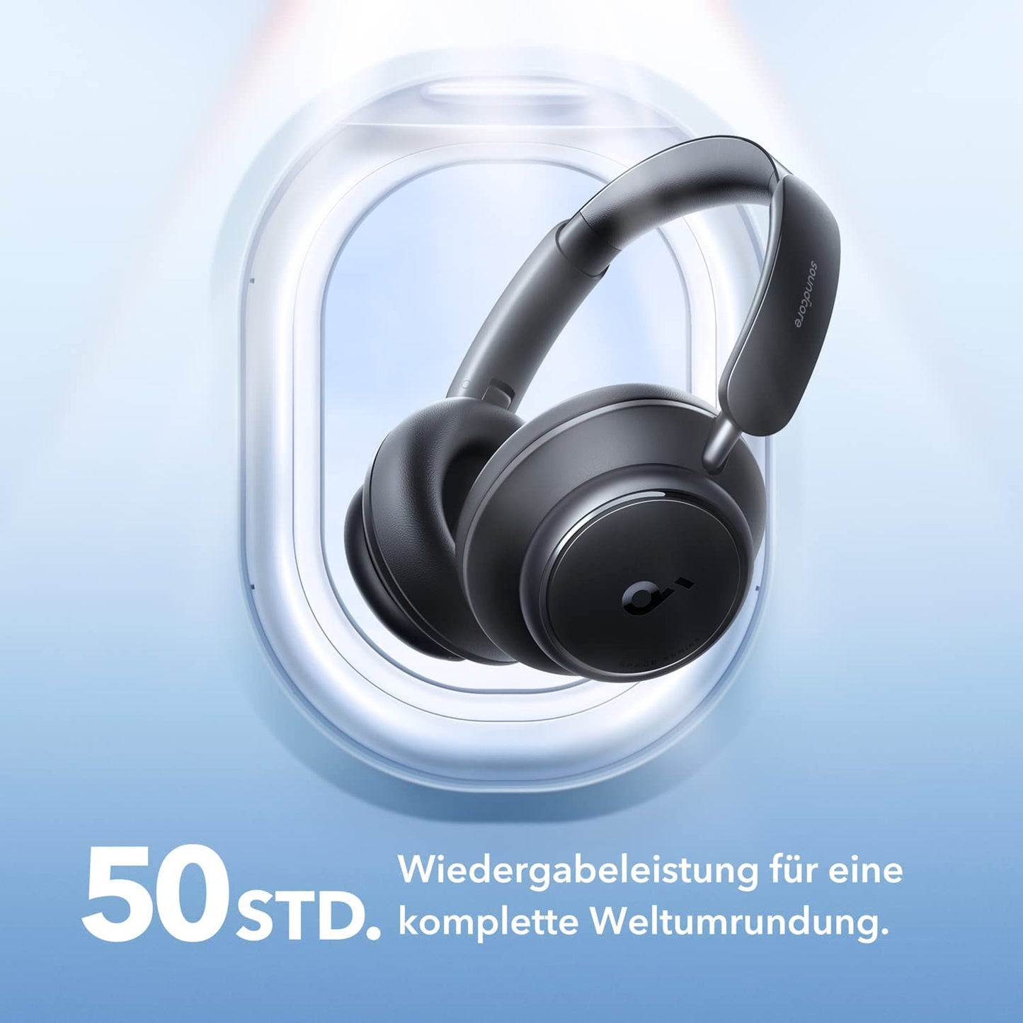 Soundcore by Anker Space Q45 Bluetooth headphones, adaptive active noise cancellation up to 98%, 50 hours playback, LDAC Hi-Res wireless audio, crystal clear calls (refurbished) - A3040
