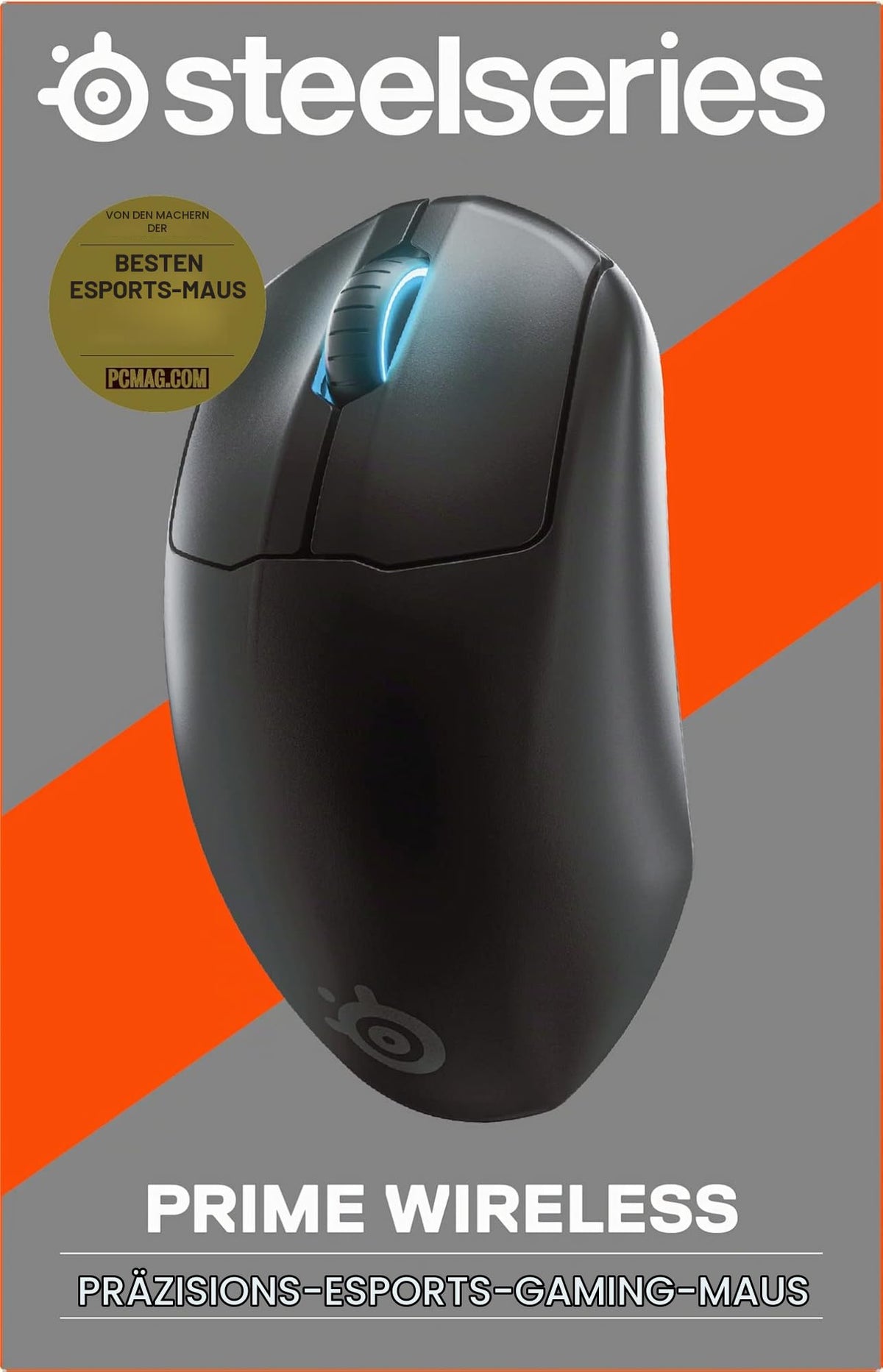 SteelSeries Prime Wireless - Performanță Esports Mouse de Gaming Fără Fir - 100 de Ore Autonomie a Bateriei - Senzor Optic TrueMove Air cu 18.000 CPI - Comutatoare Magnetico-Optice - 62593