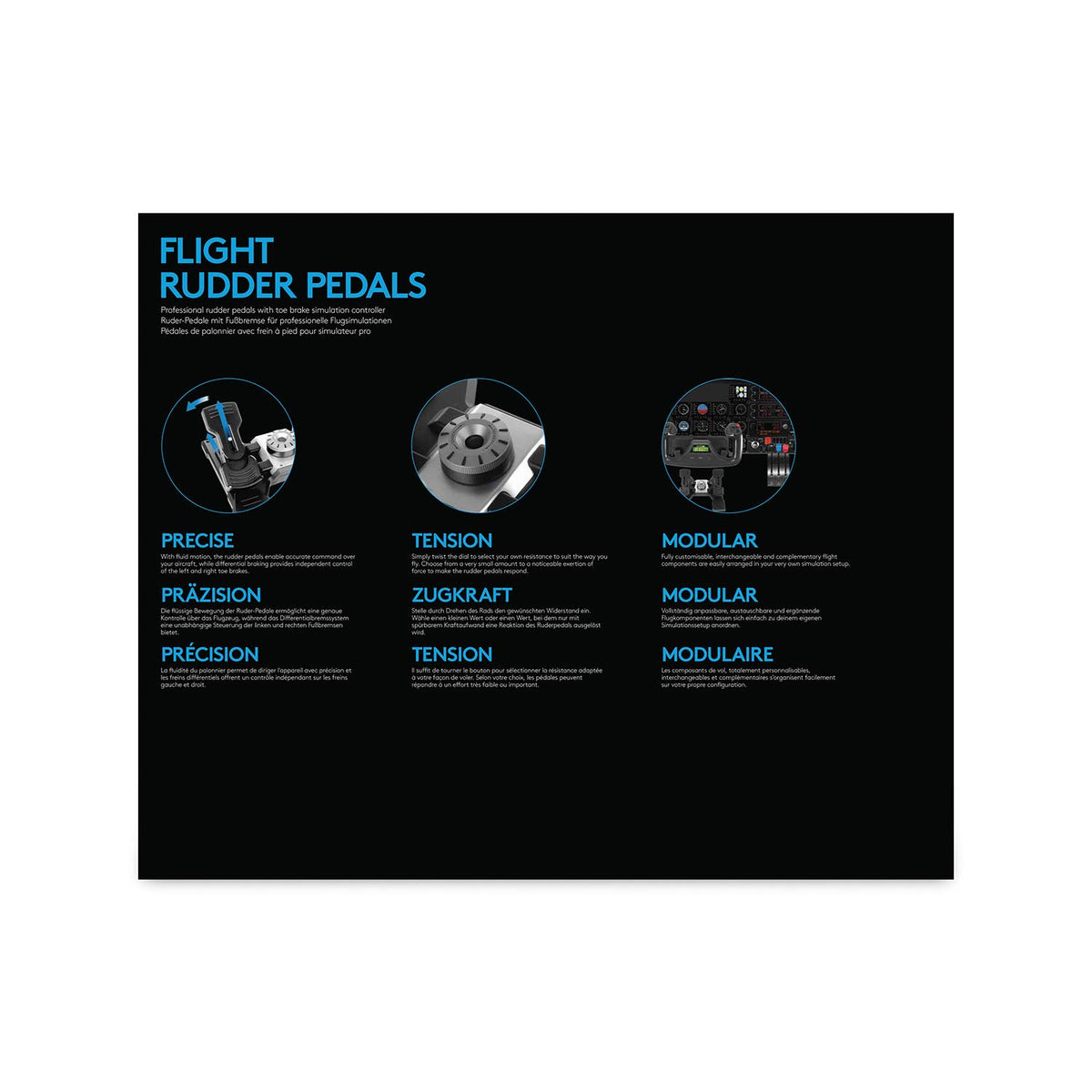 Logitech G Saitek Pro Flight Rudder Pedals - 945-000005
