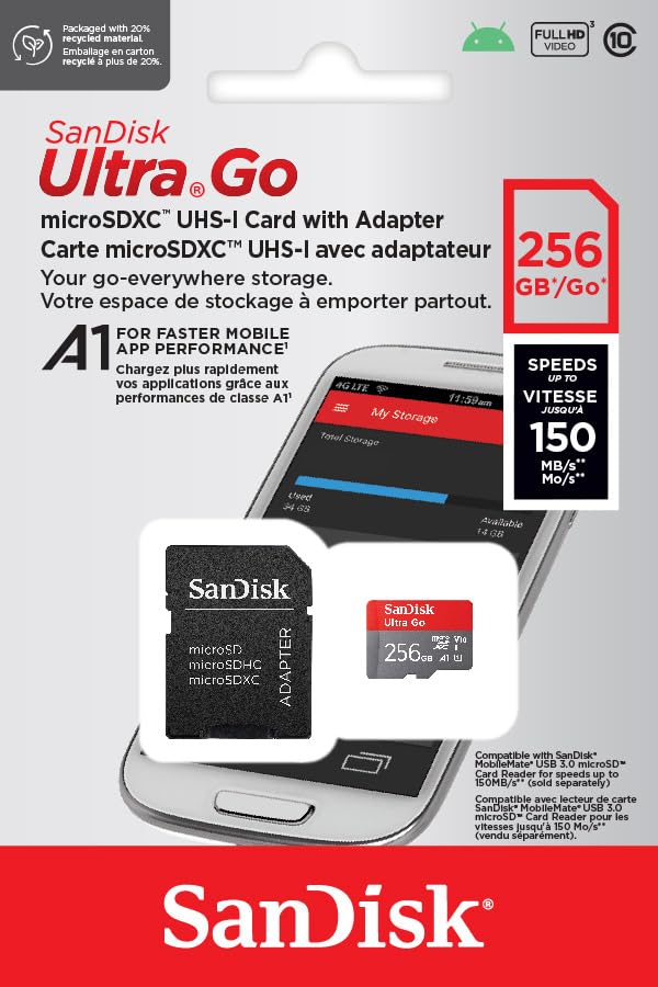 SanDisk Ultra microSDXC 256GB (SDSQUVC-256G-GZ6MA)