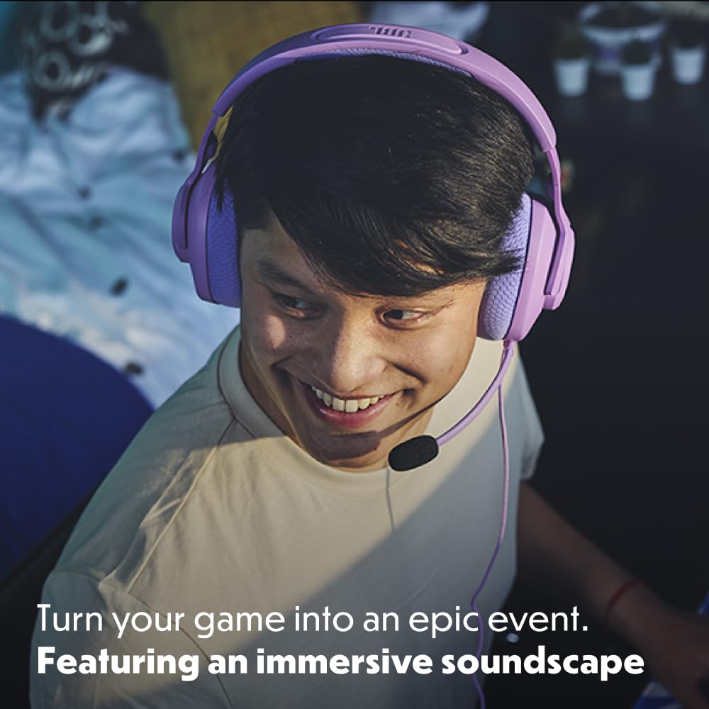 JBL Quantum 100M2 Wired Over-Ear Gaming Headset with JBL QuantumSOUND Signature, 3.5mm jack, multi-platform compatibility and detachable microphone with mute option, cyan - JBLQTUM100M2CYN