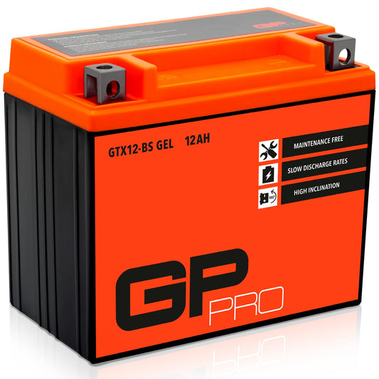 GP-PRO gel battery 12 V 12 Ah maintenance-free compatible with Piaggio X8 125 - GP-006