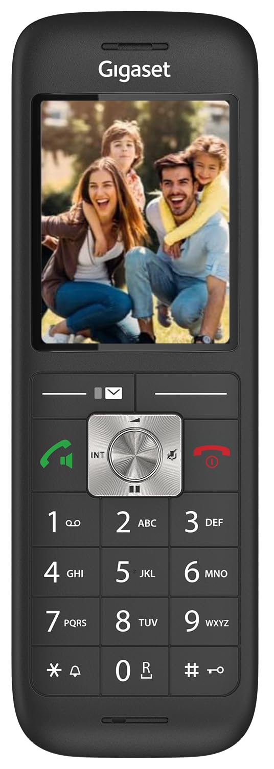 Gigaset CL660HX - Design DECT handset with charging cradle - Fritzbox compatible - high-quality cordless telephone for router and DECT base, black [German version] [Without base] - S30852-H2862-R144