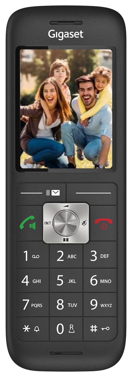 Gigaset CL660HX - Design DECT handset with charging cradle - Fritzbox compatible - high-quality cordless telephone for router and DECT base, black [German version] [Without base] - S30852-H2862-R144