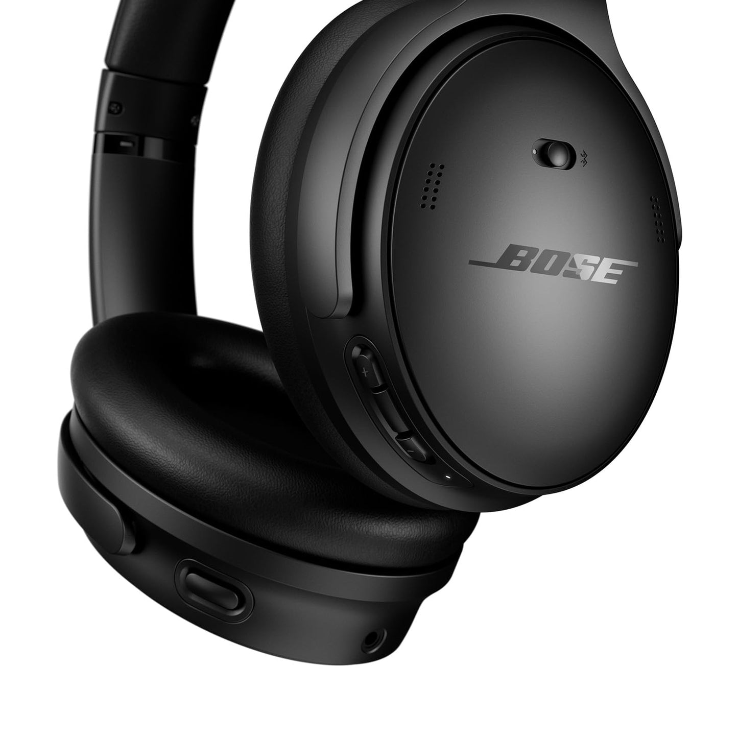 Bose QuietComfort wireless headphones with microphone and noise canceling, Bluetooth over-ear headphones, audiophile headphones, on-ear headphones with noise canceling, up to 24 hours of battery life, black - 884367-0100