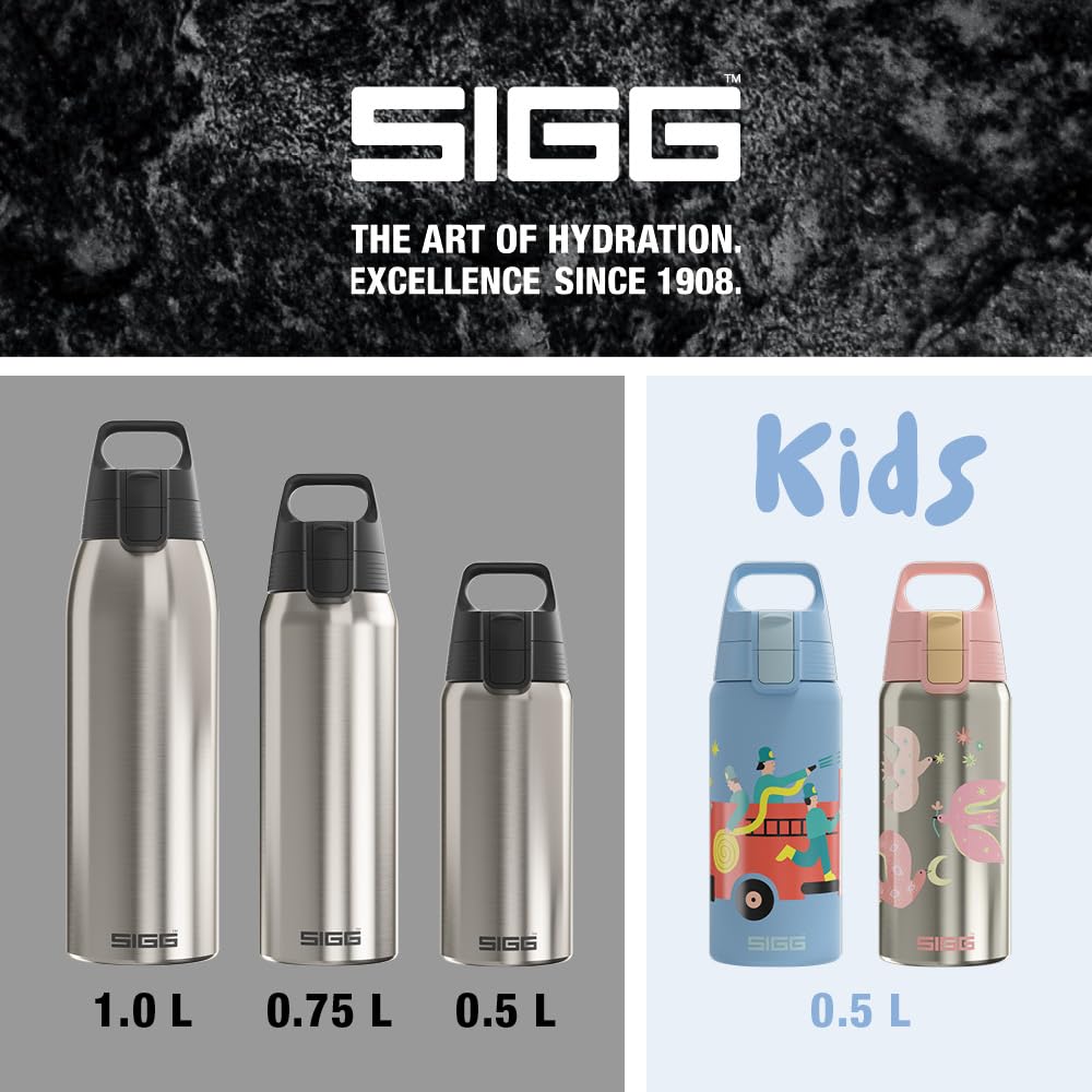 SIGG - Insulated drinking bottle - Thermos bottle Shield Therm One White - Carbonated drinks - Leak-proof - Dishwasher safe - BPA-free - 90% recycled stainless steel - White - 0.5L - 6056.20