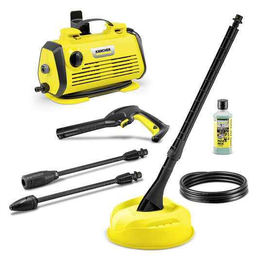 Kärcher high-pressure cleaner K 3 Horizontal Plus Home, pressure: max. 120 bar, delivery rate: 380 l/h, area: 25 m²/h, weight: 6.1 kg, high-pressure gun and hose, dirt blaster, jet lance, home kit - 1.602-824.0