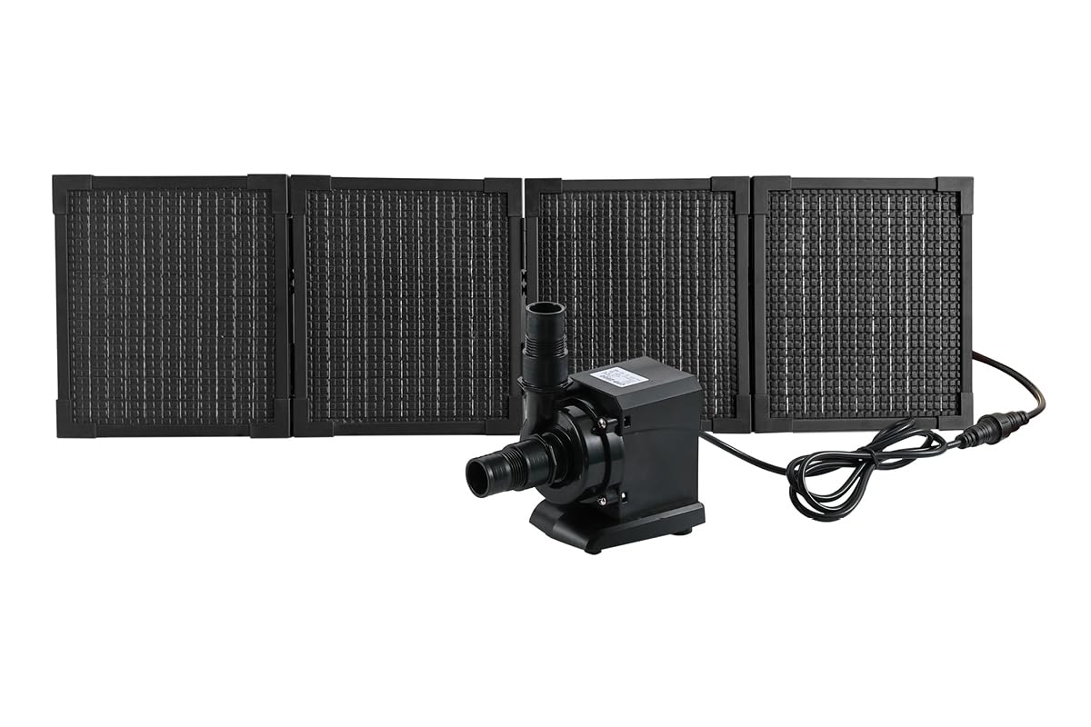 STEINBACH circulation pump with PV panel – 040613 – pump output 3,000 l/h – for pools with a water capacity of up to 19,000 l – with an included foldable 30 watt PV panel