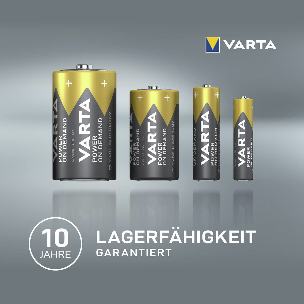 VARTA Batteries C, 12 Pieces Bulk Pack, Power on Demand, Alkaline, 1.5 V