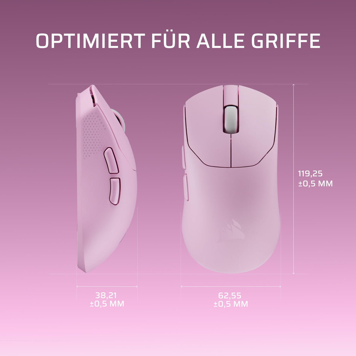 Corsair Sabre v2 PRO Ultralight Wireless FPS Gaming Mouse - Pink - CH-931G007-WW