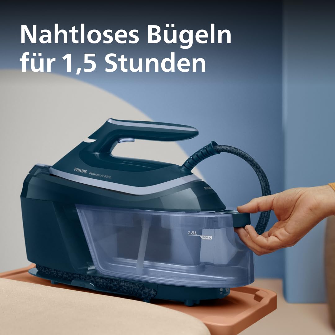 Philips Steam Iron Station 6000 Series, Blue, 2400W - PSG6023/20
