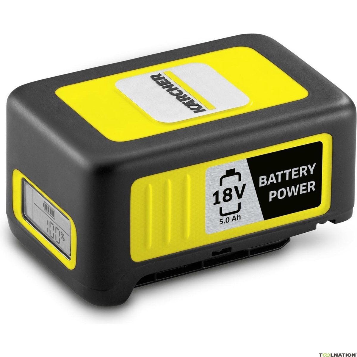 Kärcher Battery Power 18/50, 18 V, 5 Ah (Energy consumption 90 Wh, real-time battery display, lithium-ion battery, extremely robust, temperature management, splash water protected, automatic storage mode) - 2.445-035.0