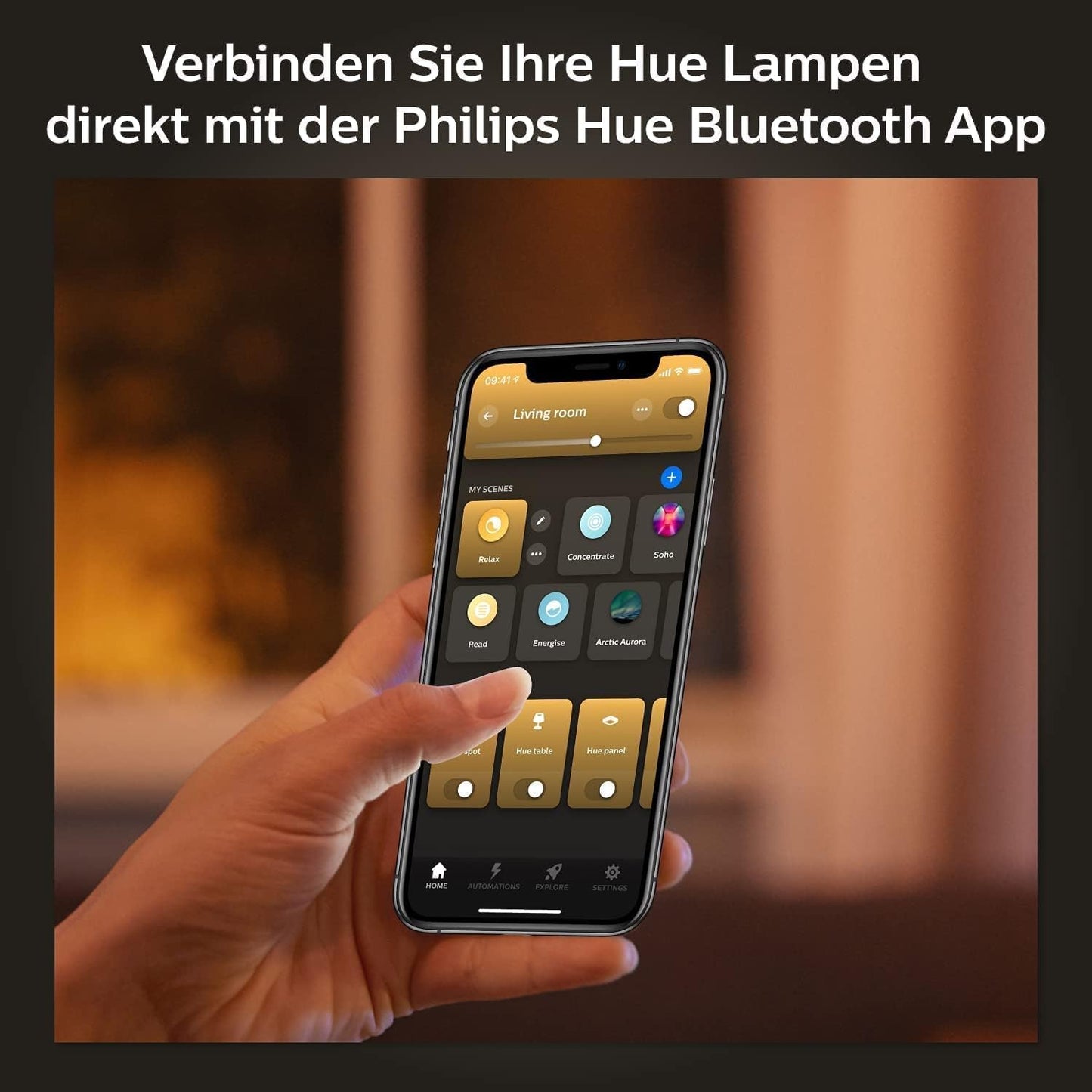 Philips Hue White E27 LED Glühbirne  929001821625
