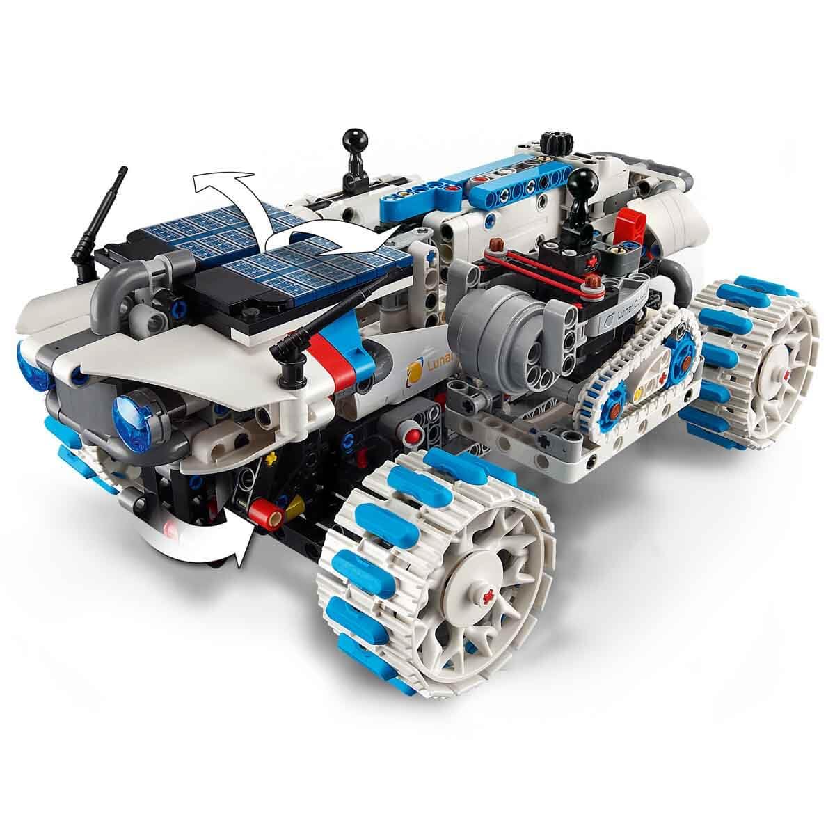 LEGO Technic Lunar Outpost Moon Rover Spacecraft - Interactive Toy - Crane and Solar Panels - Robot Model to Build and Play - Gift for Boys and Girls Ages 10+ 42211