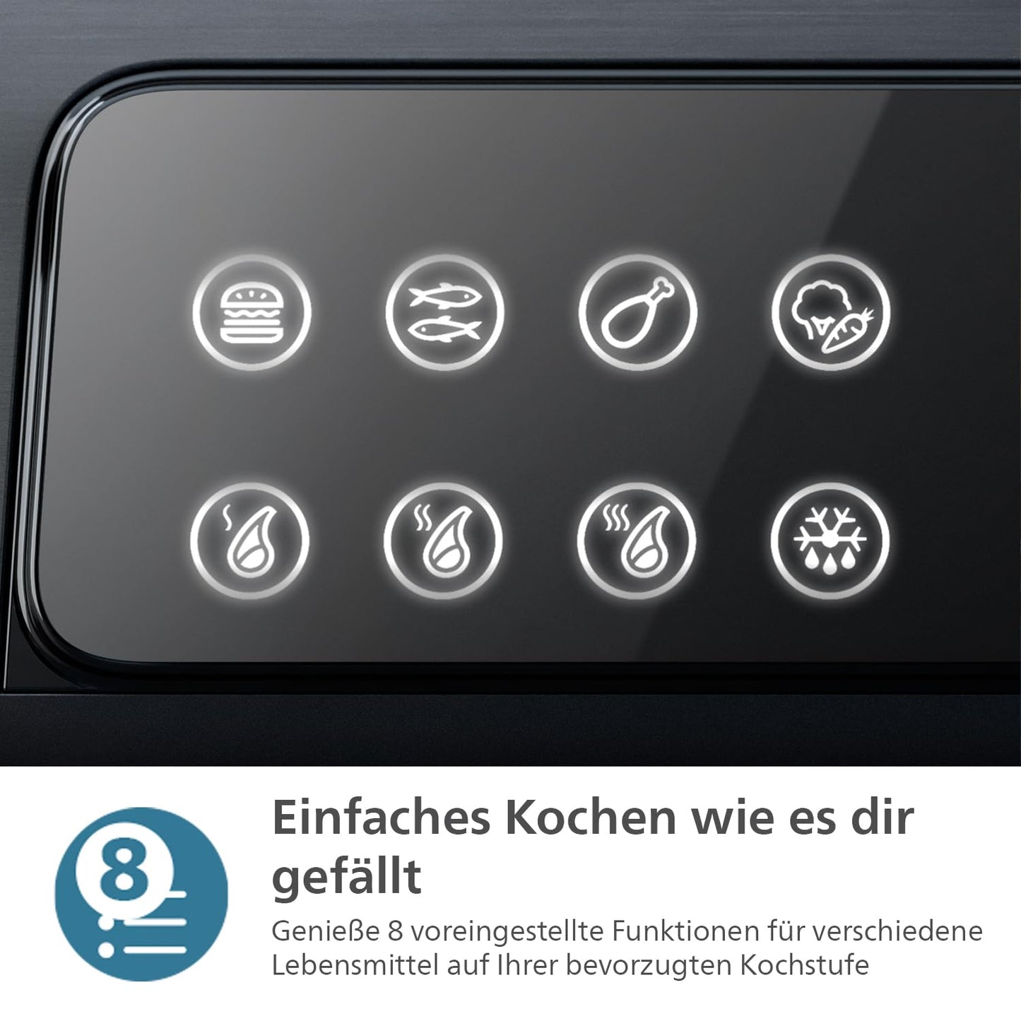 Philips contact grill - temperature sensor and 8 preset functions Grill with large grill surface. Digital temperature control 60°C-220°C. Easy to clean (HD6307/70)