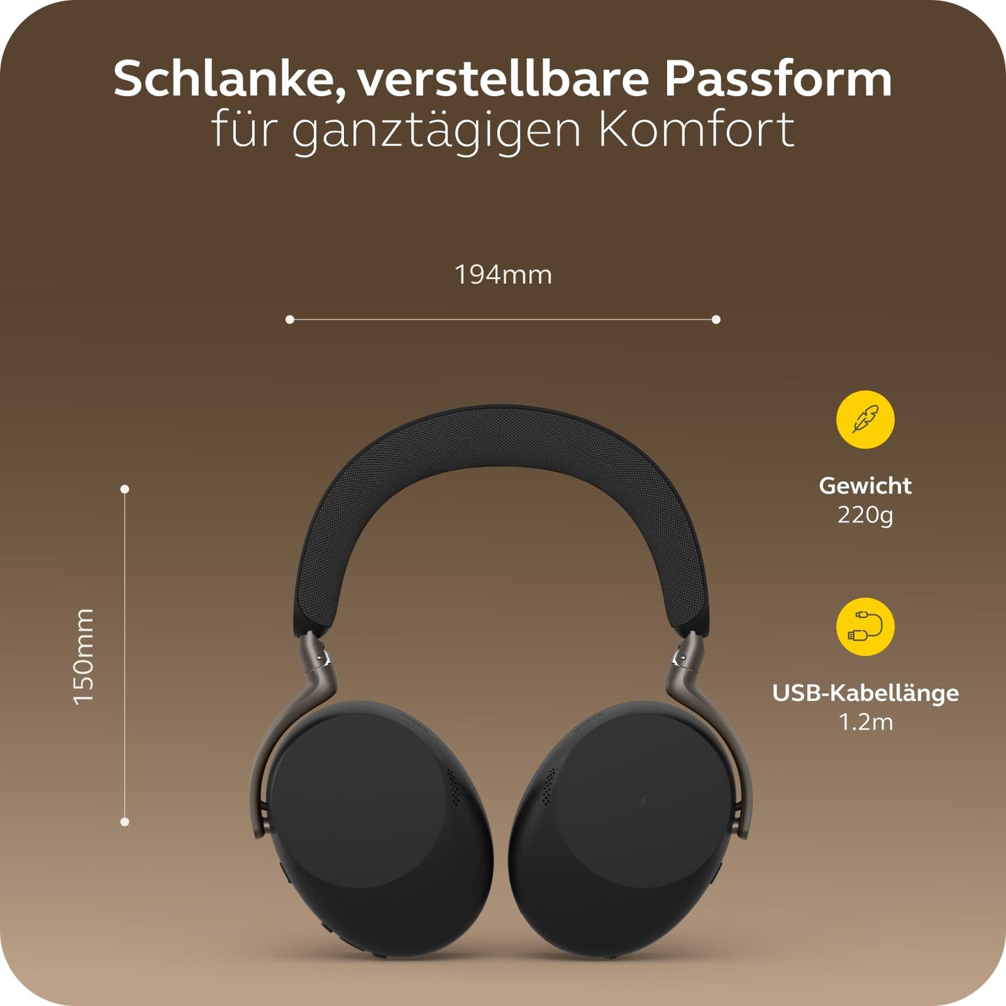 Jabra Evolve3 85 over-ear Bluetooth headset wireless with microphone for office, USB-C, AI voice call, adaptive active noise cancellation, 25h battery, MS Teams certified, black - 38599-999-899