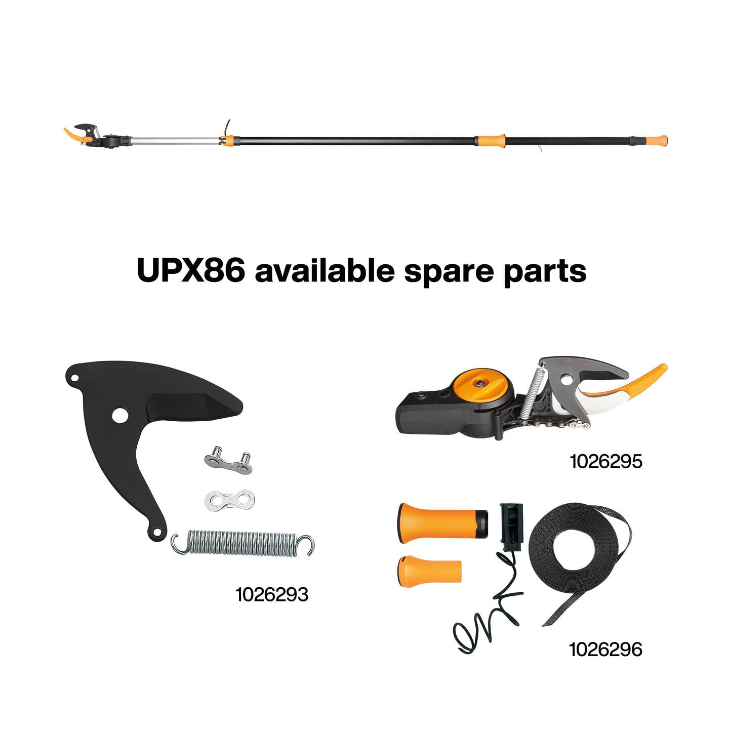 Fiskars cutting giraffe set, 2 pieces, bypass telescopic cutting giraffe UPX86 (length 2.4 - 4 m) and tree saw for bypass telescopic cutting giraffe UPX86 and UPX82 (length: 46 cm), 1077330