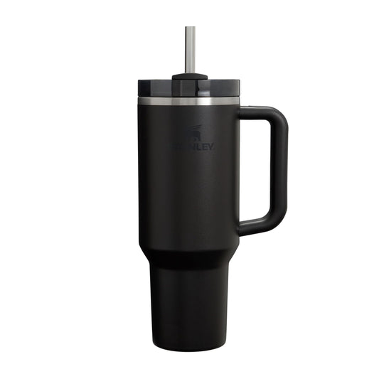 STANLEY 1913 Quencher H2.0 Flowstate Drinking Bottle with Straw 1.2L - Thermo Mug Cools 11 Hours - 48 Hours Ice Cold - Dishwasher Safe - Thermos Bottle BPA Free - Drinking Cup - Black 2.0 - 100000144325