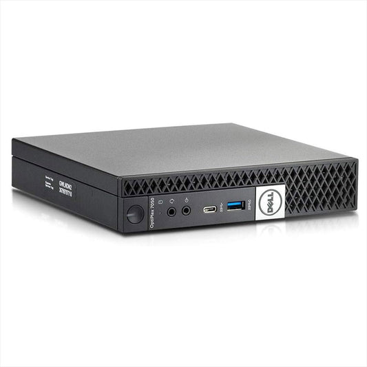 DELL Optiplex 7050 Tiny Mini PC Desktop PC Business Intel Core i7 7th, RAM 16 GB, SSD 256 GB, Wifi USB, HDMI + Displayport, Windows 11 Pro + Libre Office (generally overhauled)