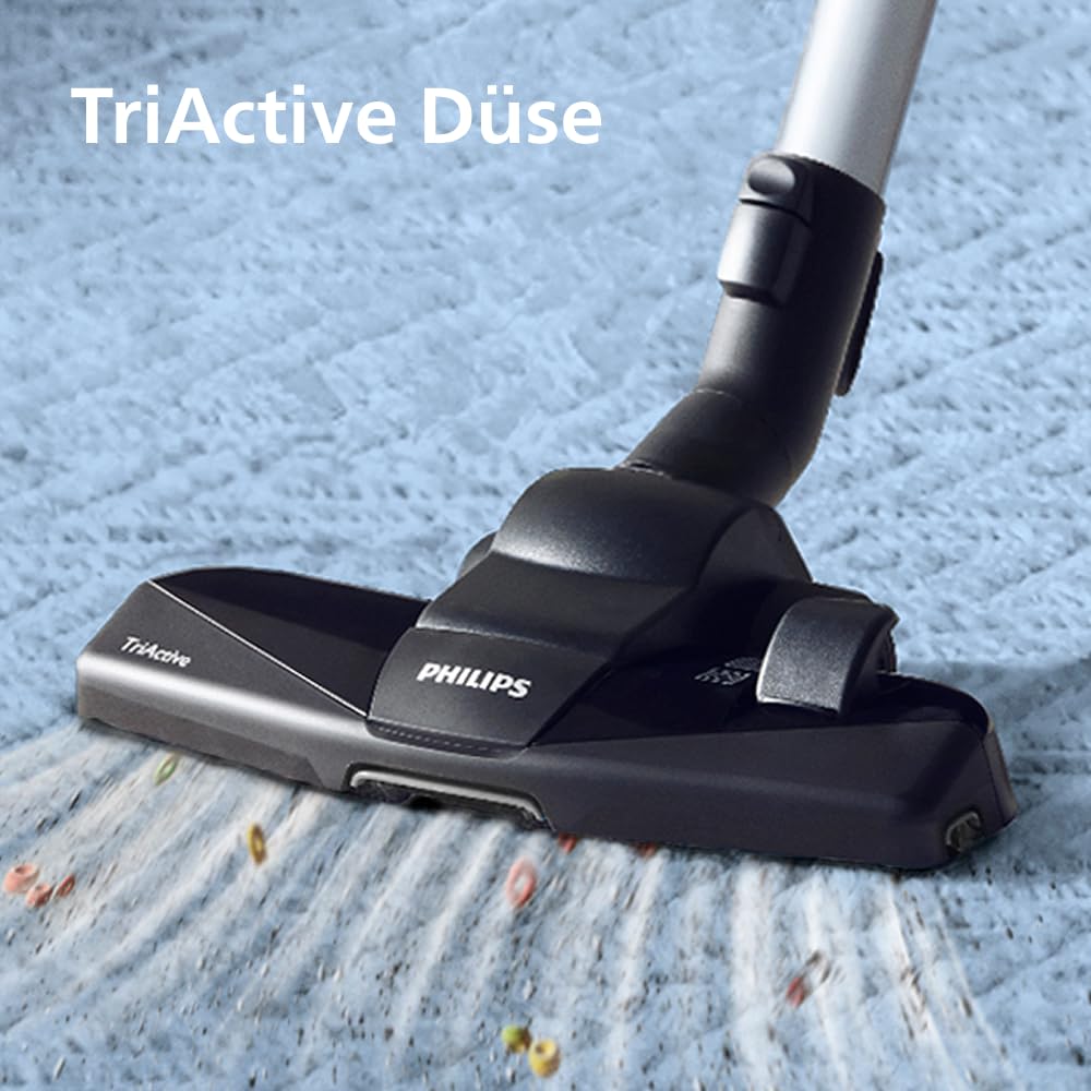 Philips PowerPro Compact vacuum cleaner - lightweight, bagless, 900 W suction power, TriActive nozzle for hard floors and carpets, allergy H13 HEPA filter, PowerCyclone 5 technology (FC9332/09)