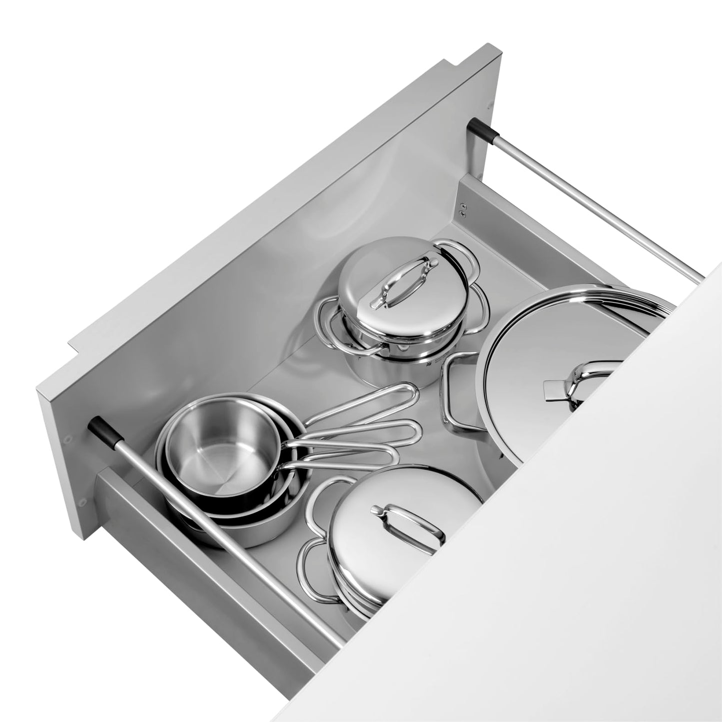 WMF Mini Advantage pot set induction small 5-piece, cooking pot set with metal lid, Cromargan stainless steel, pot set stackable ideal for small portions - 798566040