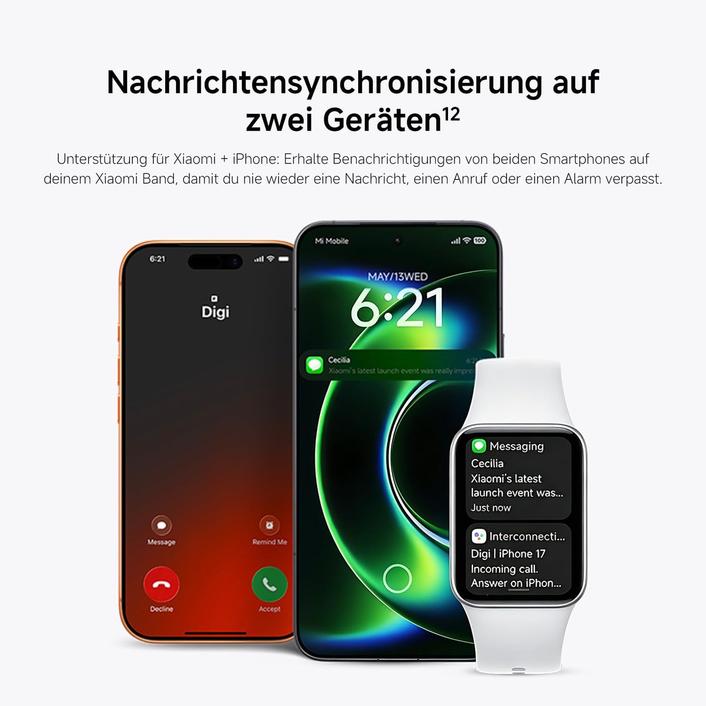 XIAOMI Smart Band 10 Pro, watch-style fitness tracker for men and women, 1.74" AMOLED display, improved sleep algorithm, 21 days battery, Android & iOS, 150+ sports modes, GNSS, 5ATM, silver - BHR08WBGL