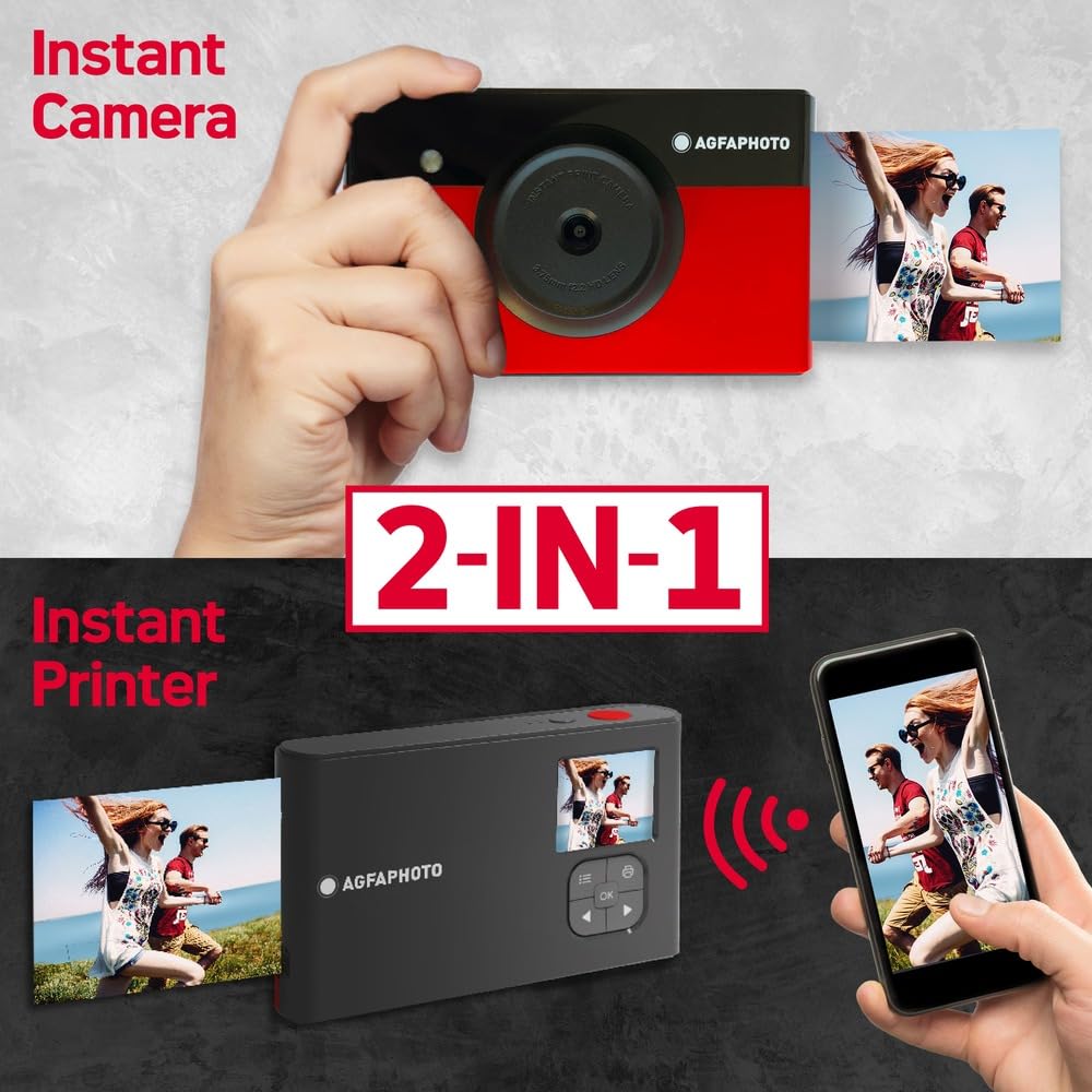 AgfaPhoto - Realipix - Instant Digital Camera with Printing - Thermal Sublimation - Bluetooth - AMS23RD