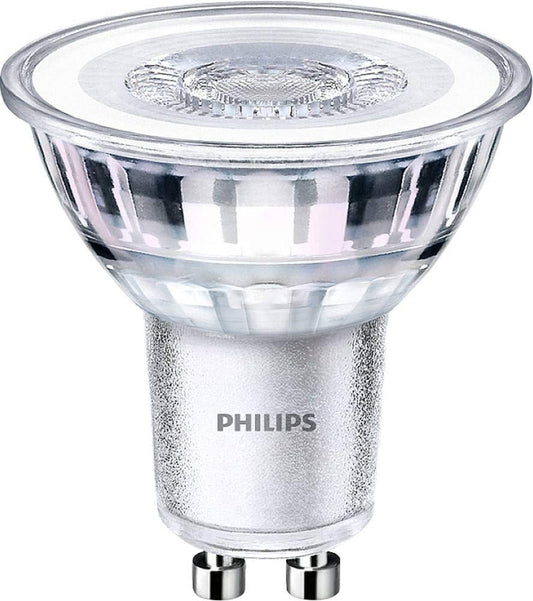 Philips LED Classic GU10 lamp, 35 W, reflector, silver, cold white, not dimmable - 77417200