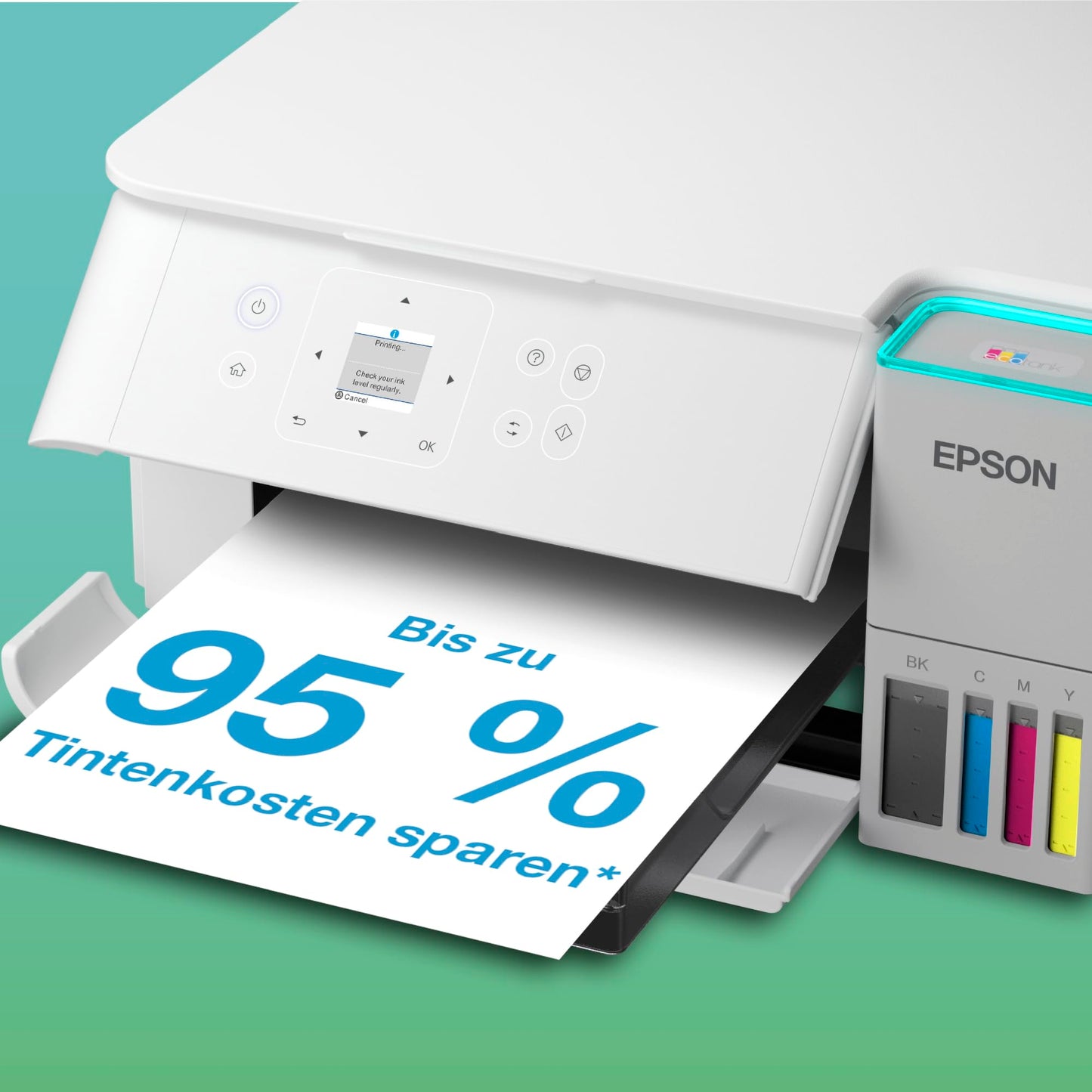 Epson EcoTank ET-2956 White A4 multifunction printer with Wi-Fi & AirPrint ink tank, scanning, copying & duplex printing, up to 3 years of ink included - C11CL41405