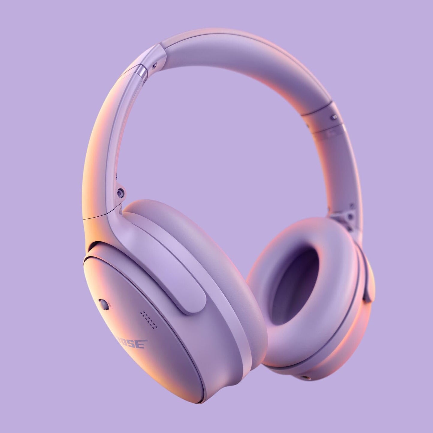 Bose QuietComfort wireless headphones with microphone and noise canceling, Bluetooth over-ear headphones with noise canceling, up to 24 hours of battery life, light lilac - Limited Edition - 884367-1200