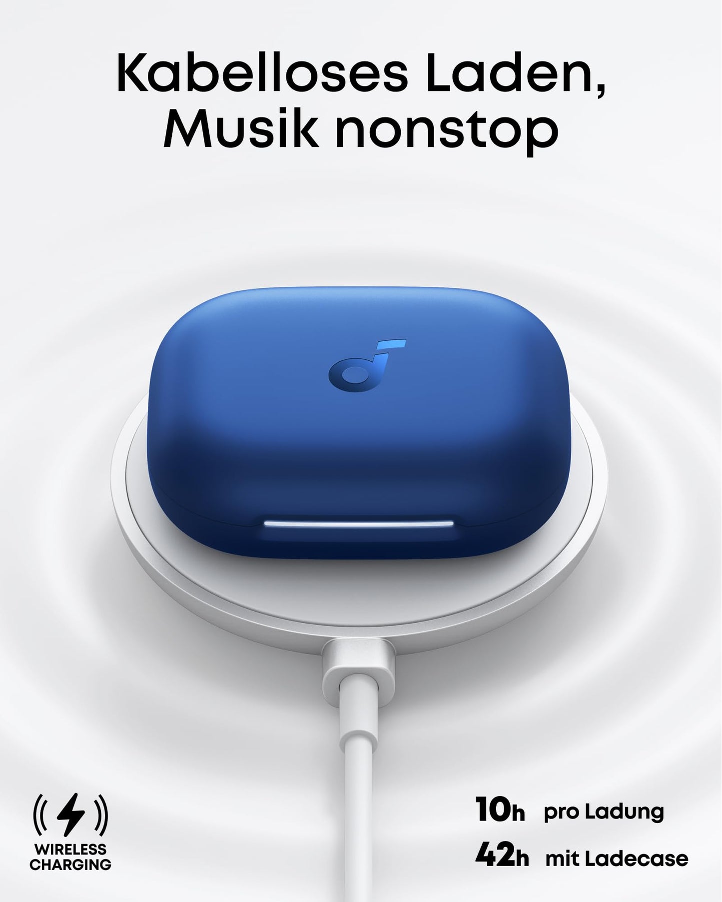 soundcore AeroFit 2 by Anker, open-ear headphones, AI translation, adjustable ear hooks, firm hold, deep bass, Hi-Res audio, 42h playtime, Bluetooth 5.4, wireless charging, IP55, clear calls through AI - A3874