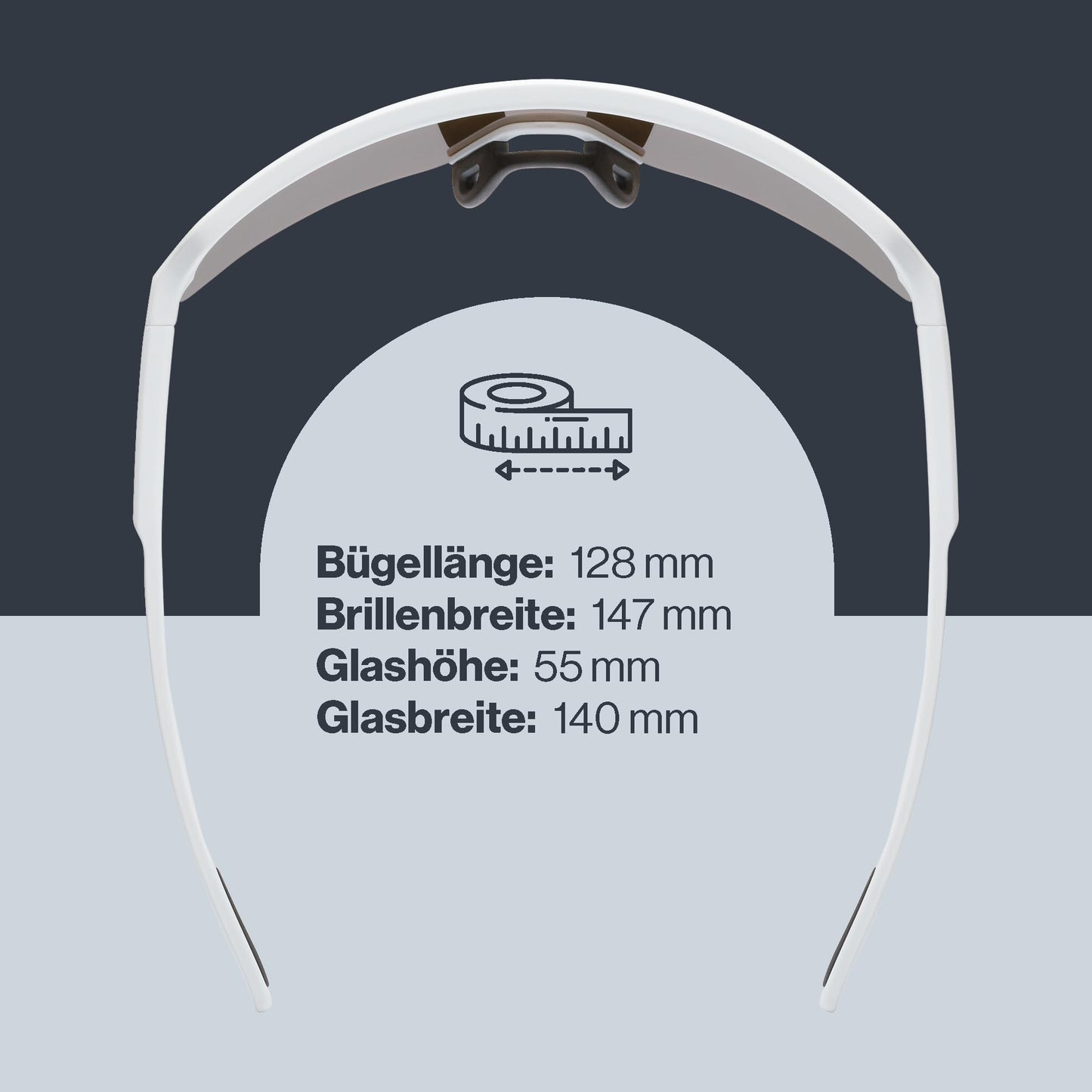 Uvex dyrt sports glasses, white matt/gold mirror, one size - S533095