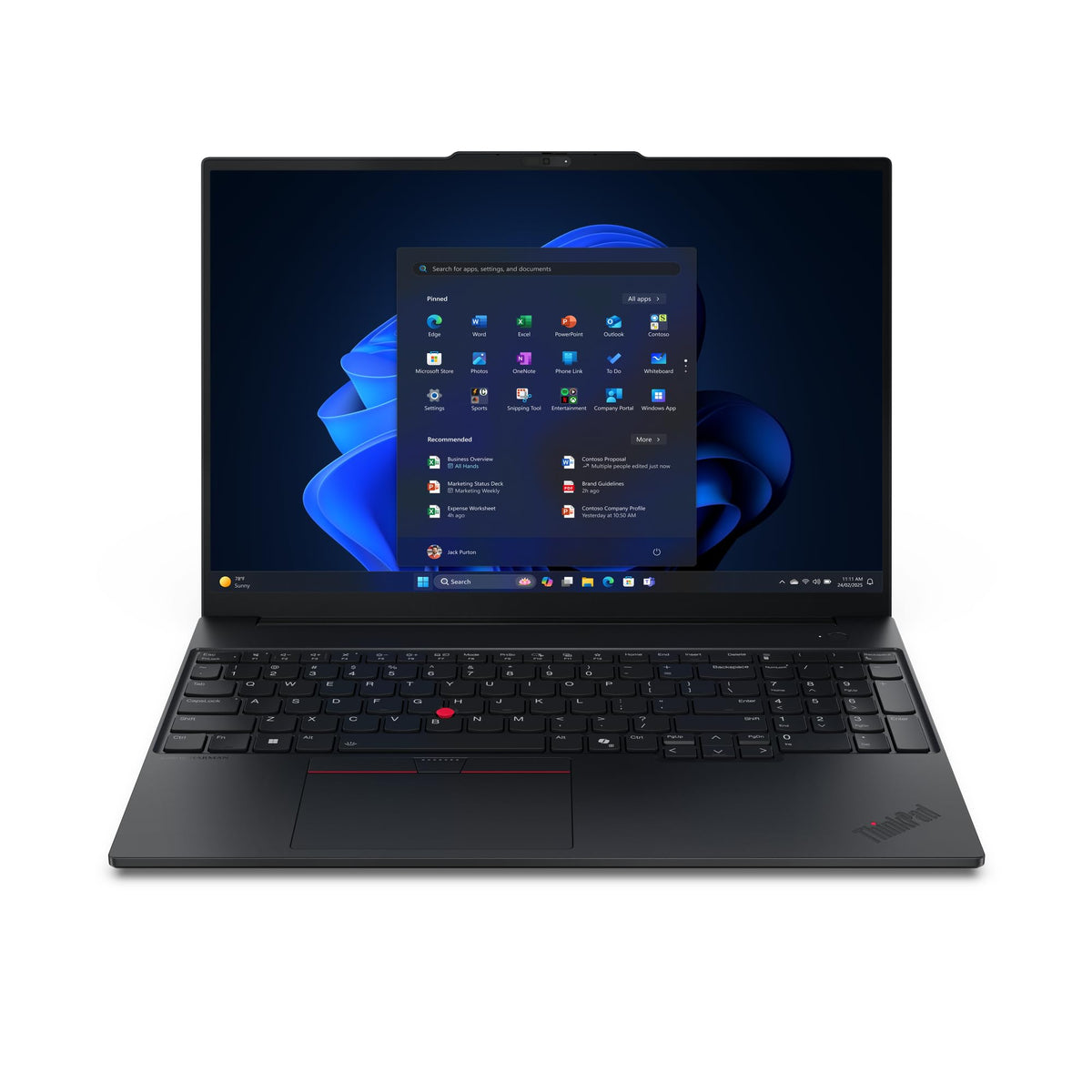 Lenovo ThinkPad E16 Gen 3 22AY - 180° hinge design - Intel Core Ultra 7 256V - Win 11 Pro - Intel Arc Graphics 140V - 16 GB RAM - 512 GB SSD TCG Opal Encryption 2, NVMe - 40.6 cm (16")