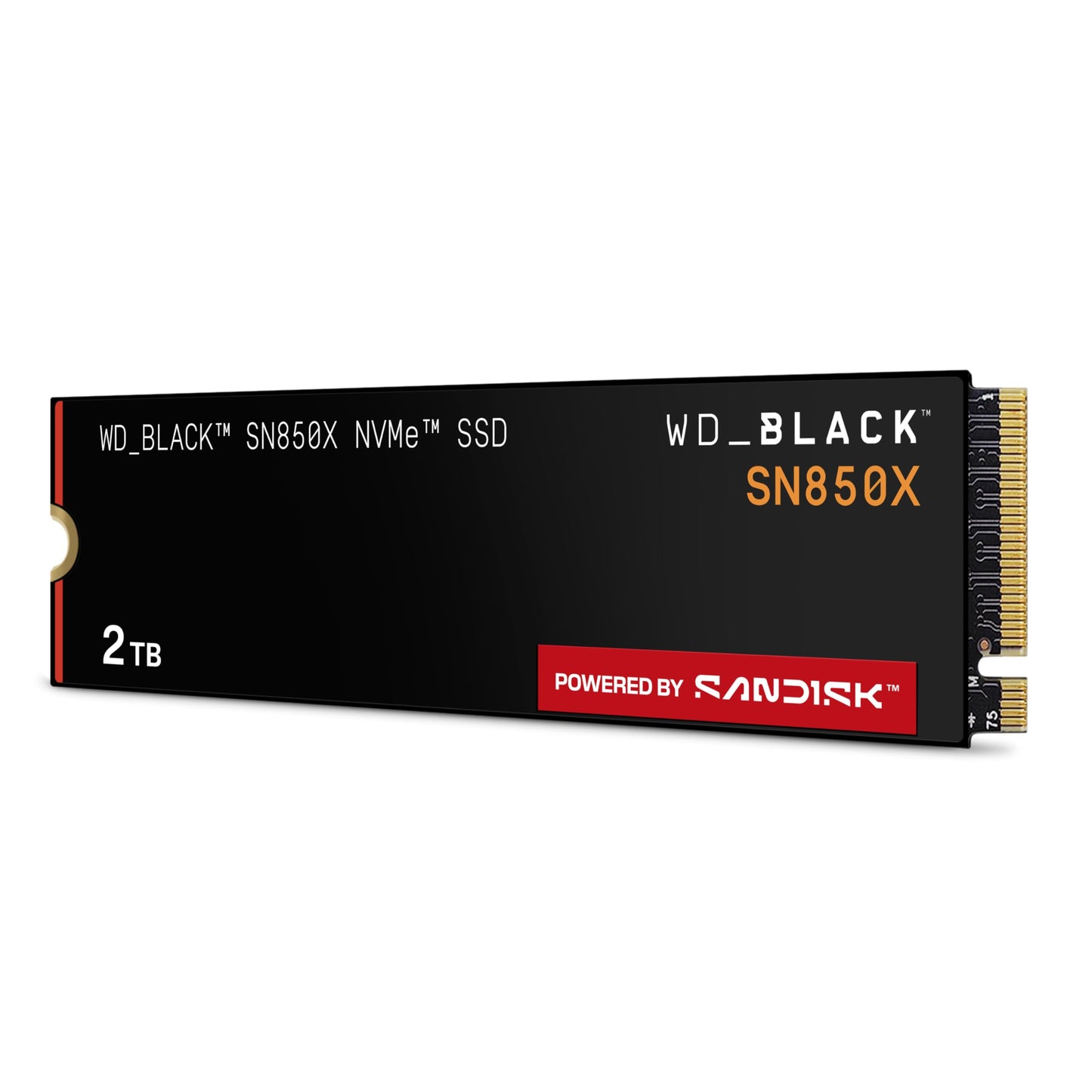 WD_BLACK SN850X NVMe SSD 2TB internal SSD (gaming memory, PCIe Gen4 technology, read 7,300 MB/s, write 6,600 MB/s) black - WDS200T2X0E